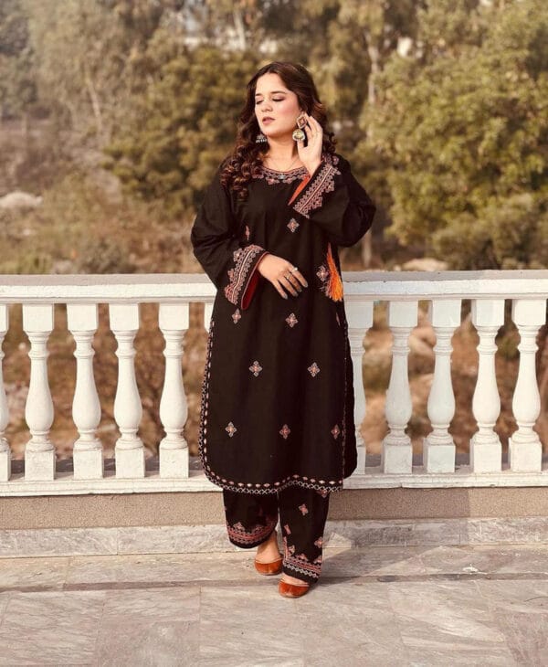 BALOCHI EMBROIDERY 2PCS SUIT